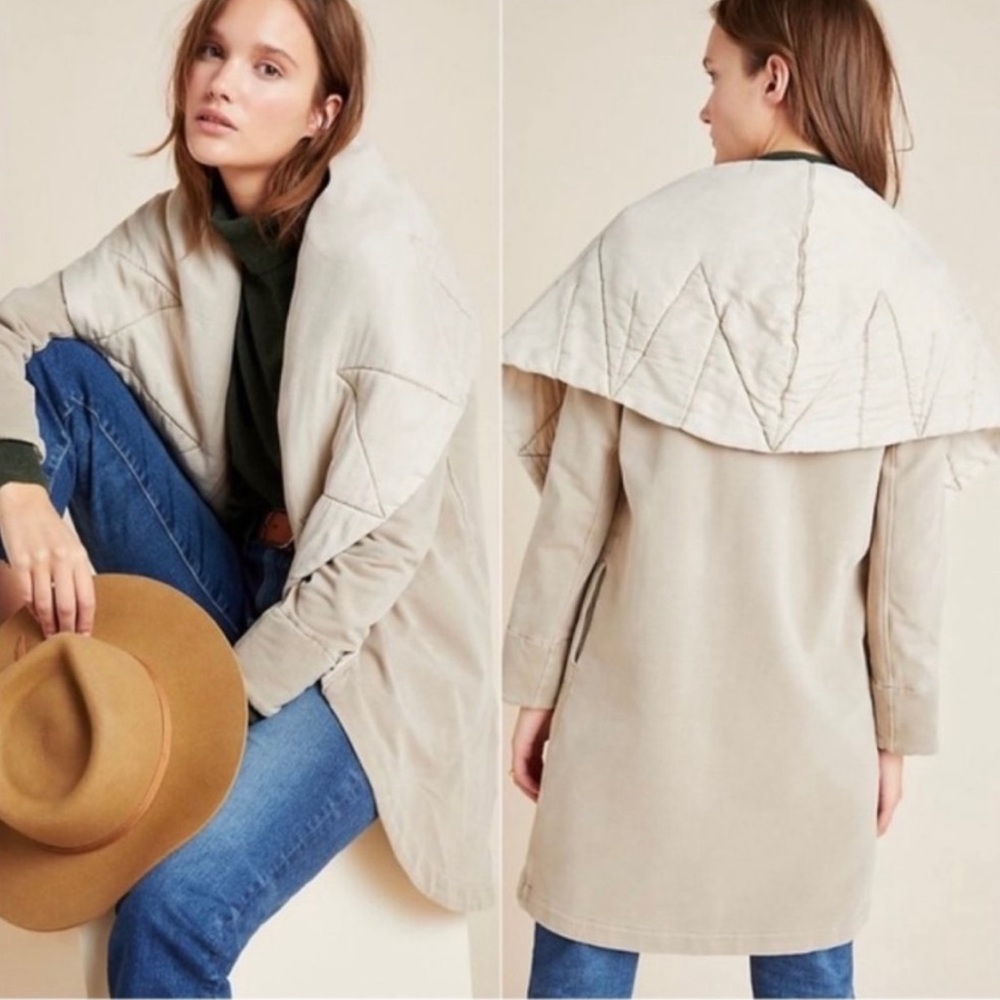 Anthropologie On The Road Misty quilted coat, size XS / S